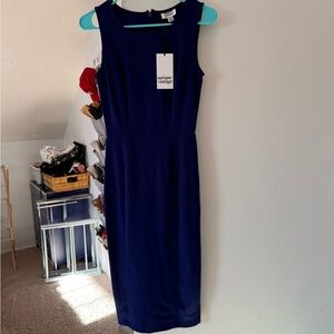 Unique Vintage Bodycon Midi Wiggle Sleeveless Dress XS/2 NWT